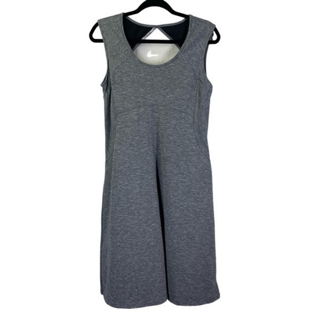 PRANA Gray Calico Tank Top Dress